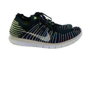 Nike Mens Free Run Flyknit Running Shoes Black